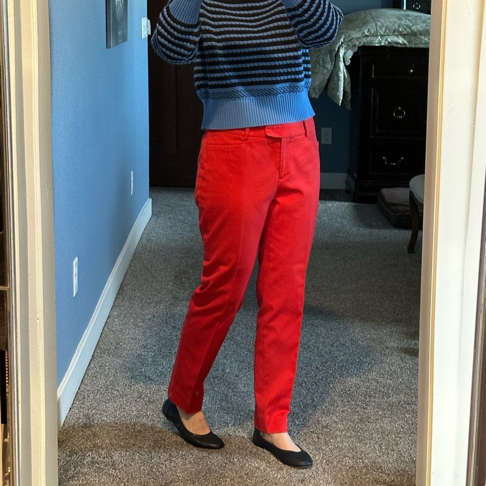 Talbots Women's Vibrant Red Chinos
